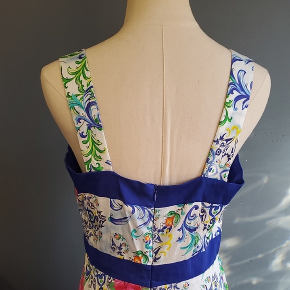 Nwt Boston Proper  Floral Dress in Blue and White - Picture 6 of 16